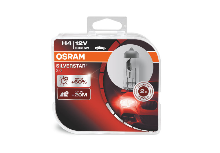 К-кт ламп Osram H4 Silverstar SV2