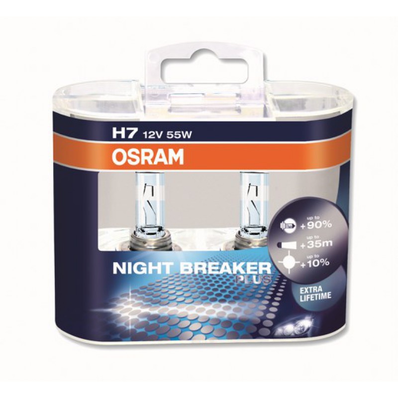 К-кт ламп Osram H7 Night Breaker Plus NBP