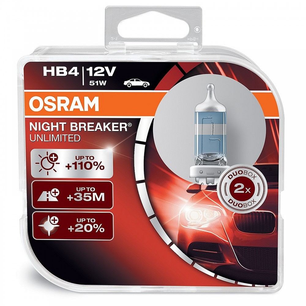 К-кт ламп Osram HB4 9006 Night Breaker Unlimited NBU