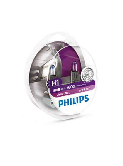 К-кт ламп PHILIPS H1 VPS2 (+60%) Vision Plus