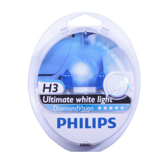 К-кт ламп PHILIPS H3 5000к Diamond Vision
