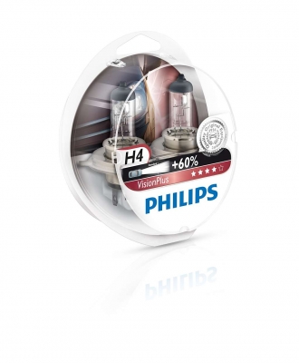 К-кт ламп PHILIPS H4 VPS2 (+60%) Vision Plus