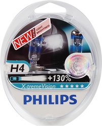 К-кт ламп PHILIPS H4 XV+S2 X-Treme Vision Plus