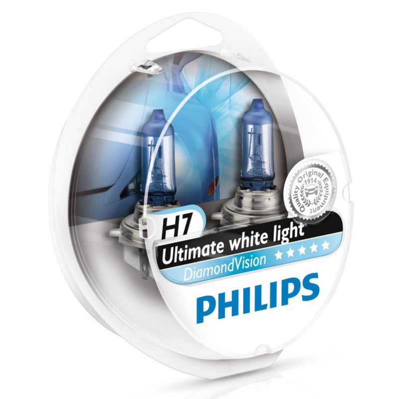 К-кт ламп PHILIPS H7 DVS2 5000к Diamond Vision
