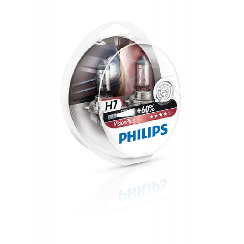 К-кт ламп PHILIPS H7 VPS2 (+60%) Vision Plus