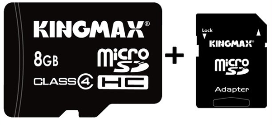 Карта памяти Kingmax MicroSD (SD adapter) 8Gb Class 4