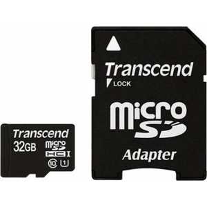 Карта памяти Transcend MicroSD 32Gb (SD adapter) Class 10