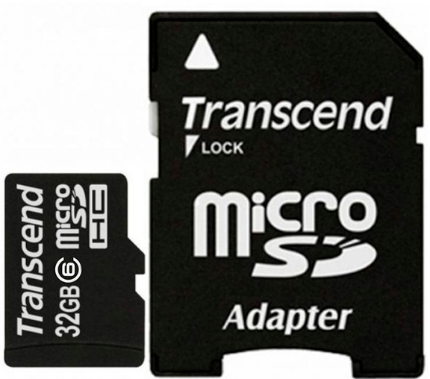 Карта памяти Transcend MicroSD 32Gb (SD adapter) Class 6