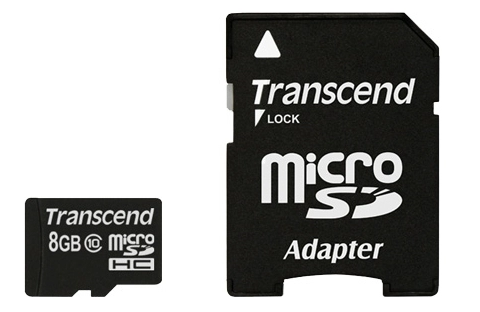 Карта памяти Transcend MicroSD 8Gb (SD adapter) Class 4