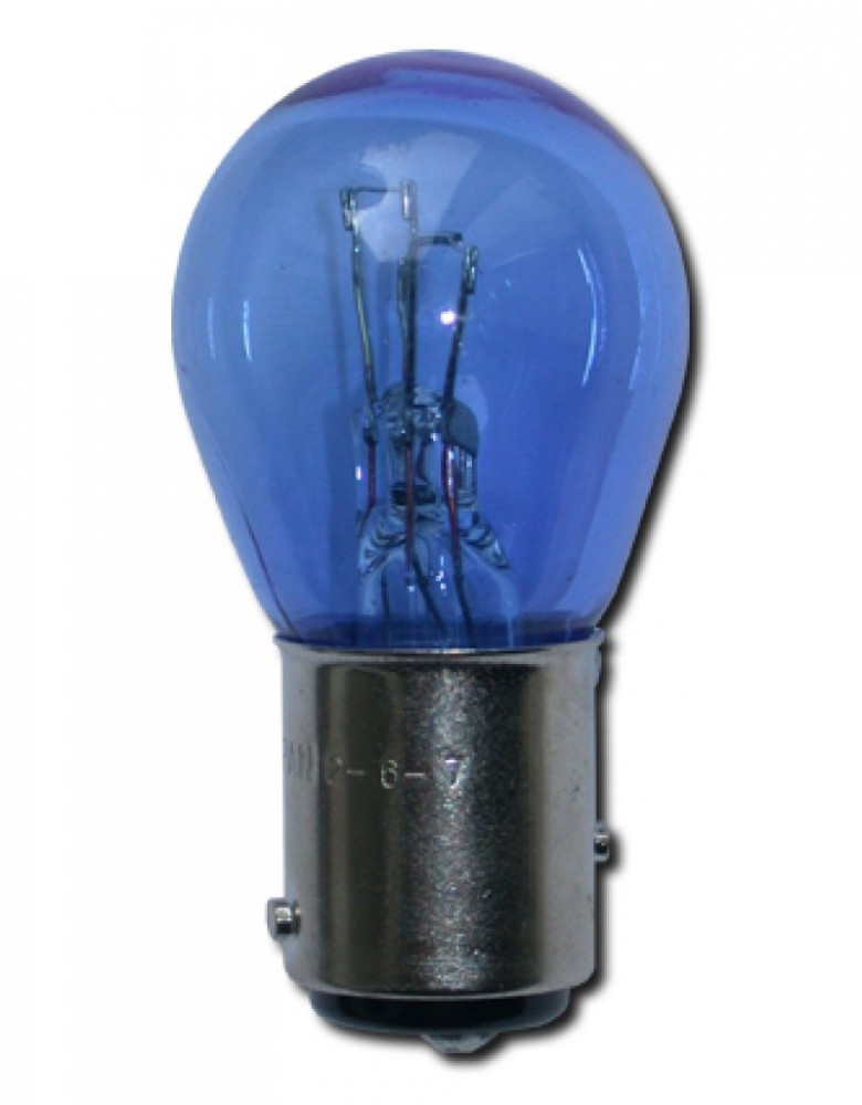 Лампочка двухконтактная синяя 12V 21/5W