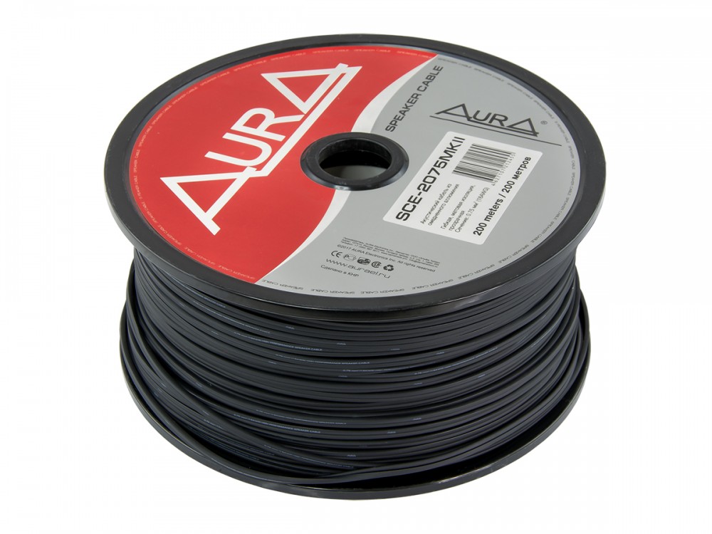 Акустический кабель  AURA SCE-2075, 2x0.75мм. (18Ga), (в бухте 200м.)