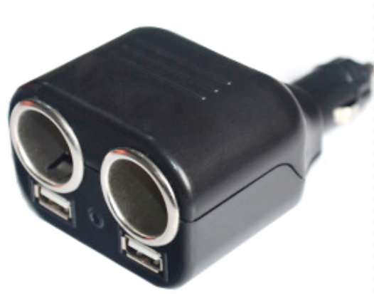 Разветвитель прикуривателя DolleX PR-5621 на 2 гнезда + 2 USB (1000 mA)