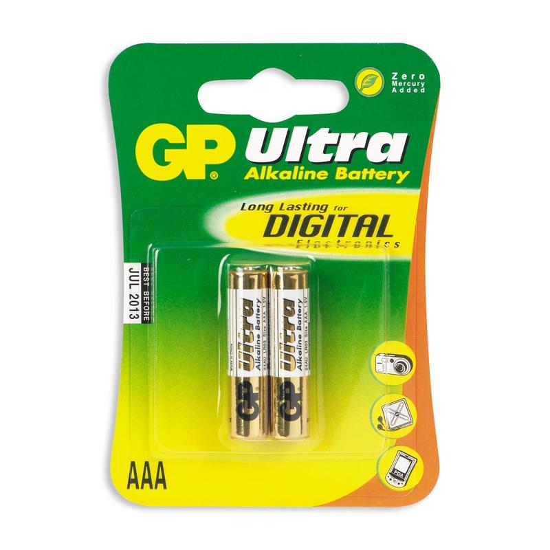 Батарейка ААA GP Ultra LR03-2BL GP Ultra  2 шт. в упаковке
