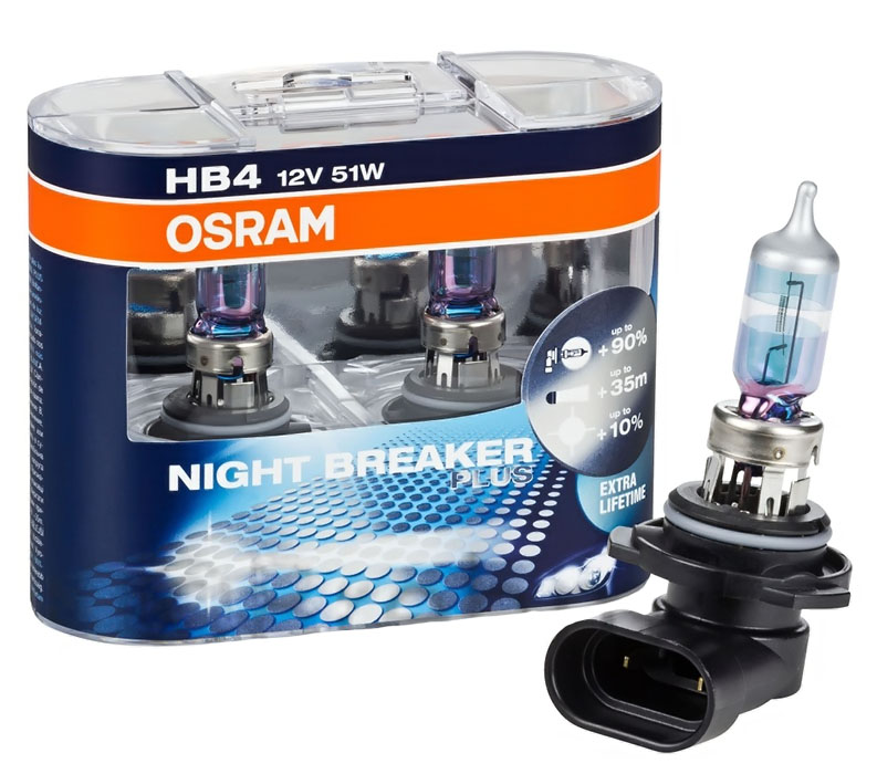 К-кт ламп Osram HB4 9006 Night Breaker Plus NBP