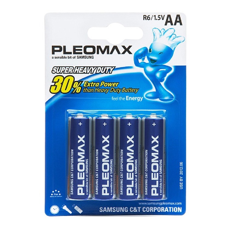 Батарейка АА R06-4BL SAMSUNG PLEOMAX  4 шт. в упаковке