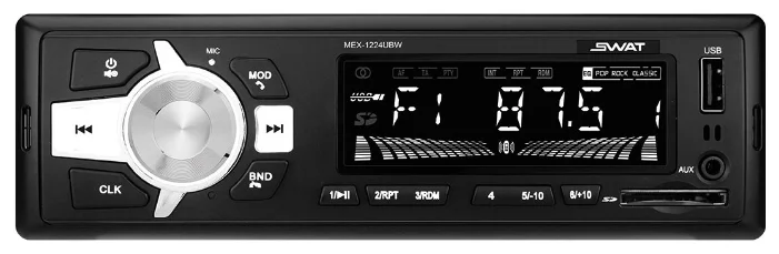 MP3 ресивер без CD Swat MEX-1224 UBW